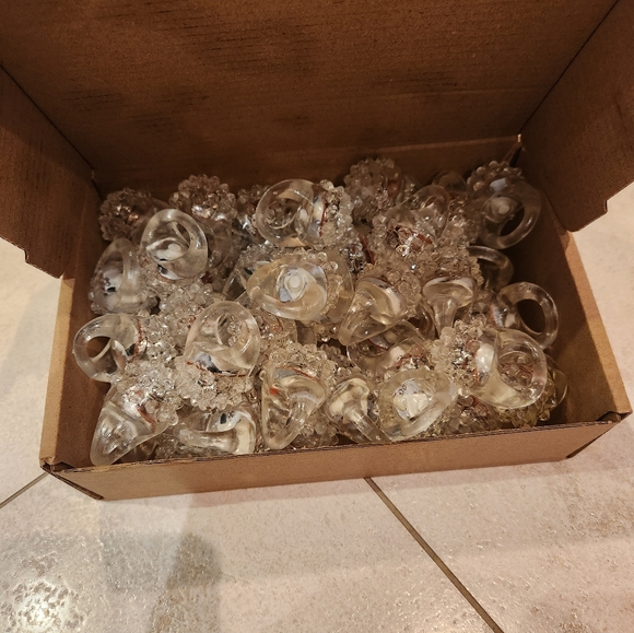 60PCS Party Favor Cool White LED Light up Soft Rubber Ring White LED Flashing - Picture 3 of 4